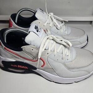 Nike Air Max White and Red Sneakers
